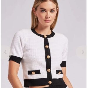 Generation Love White Textured Harper Cardigan